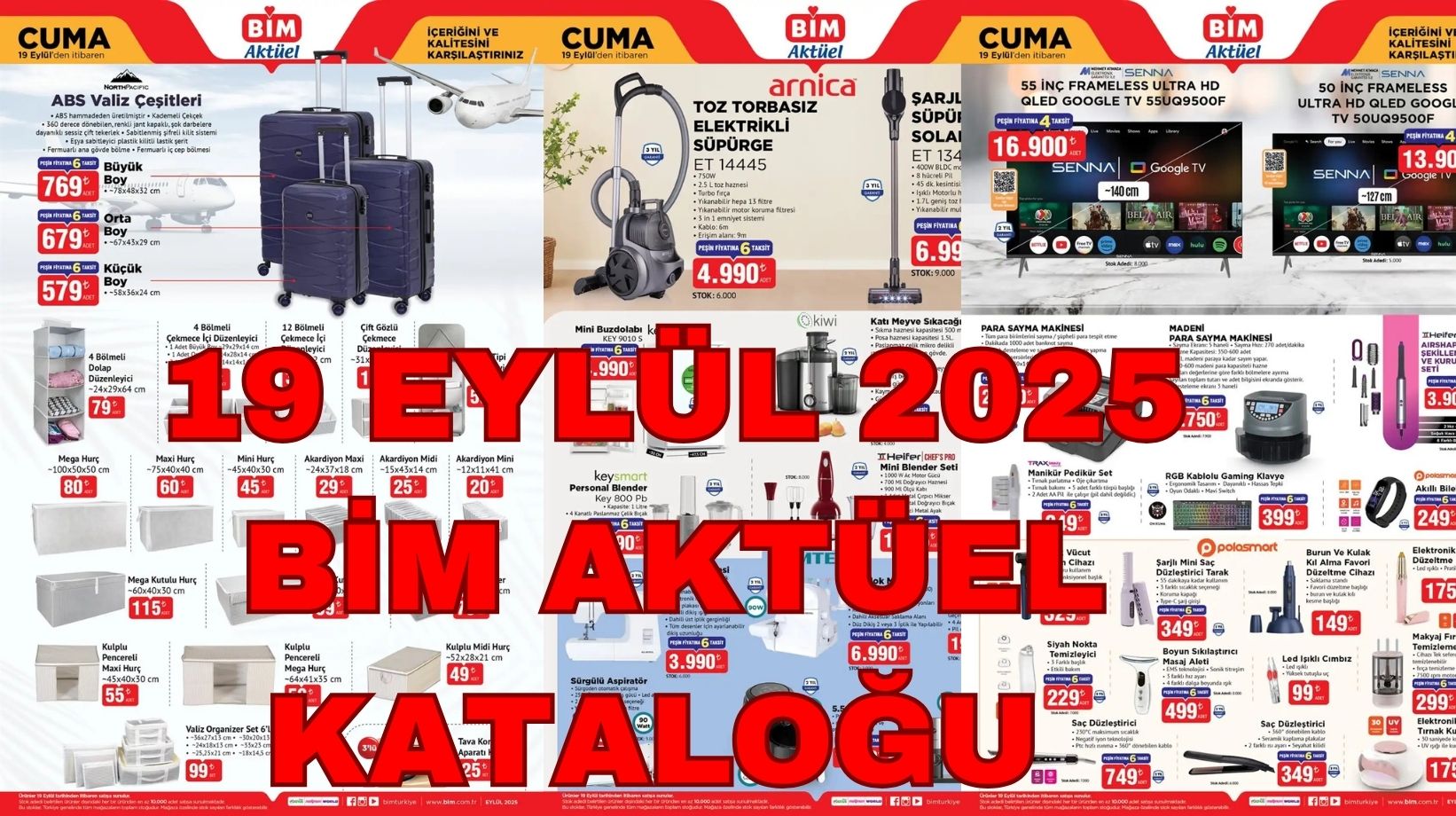 BİM'e ABS valiz çeşitleri, elektrikli süpürge geliyor: BİM 19 Eylül indirim kataloğunu duyurdu!