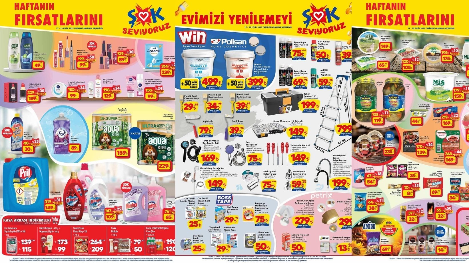 ŞOK'a iç cephe boyası ve 4+1 merdiven geliyor: ŞOK 17 Eylül 2025 aktüel kataloğu yayımlandı!