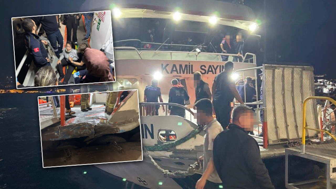 İstanbul Boğazı'nda korku dolu anlar: Yolcu motoru ile kargo gemisi çarpıştı!