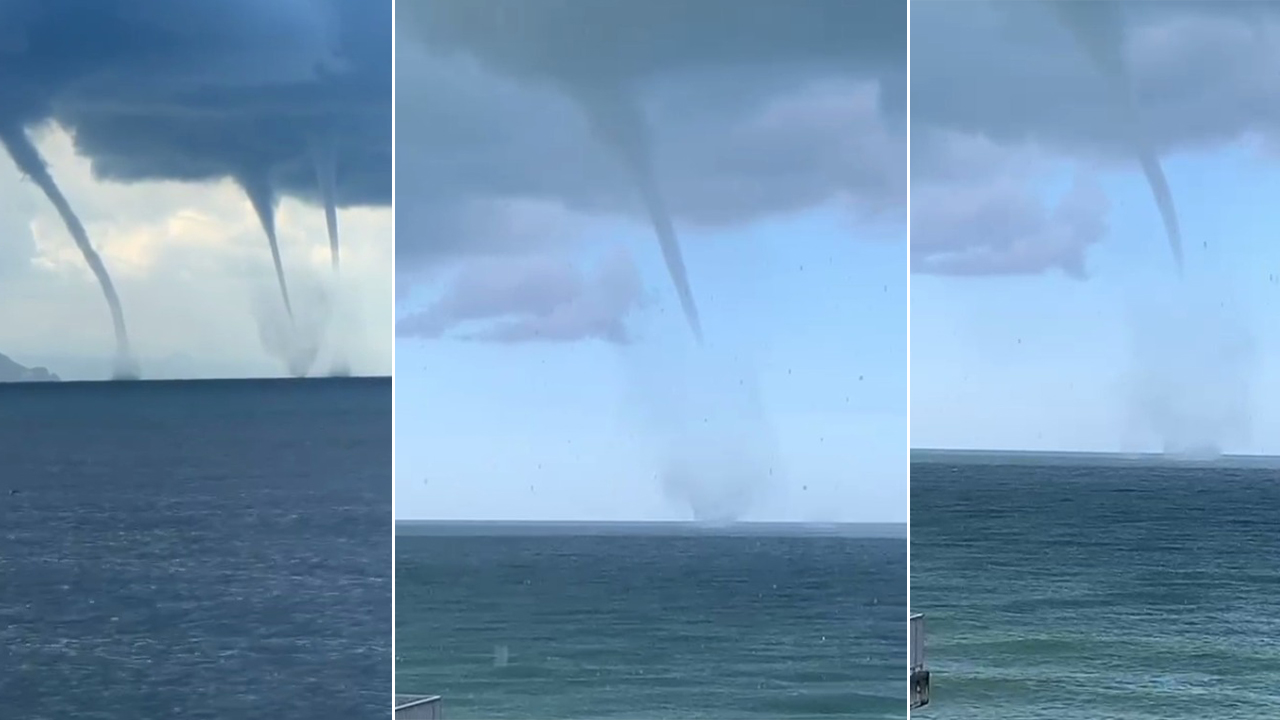 Giresun açıklarında 3 ayrı hortum görüldü