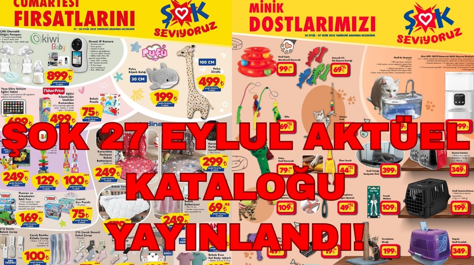 ŞOK'a ekranlı IP kamera, bebek yorganı ve kedili su çeşmesi geliyor: ŞOK 27 Eylül aktüel kataloğu yayınlandı!