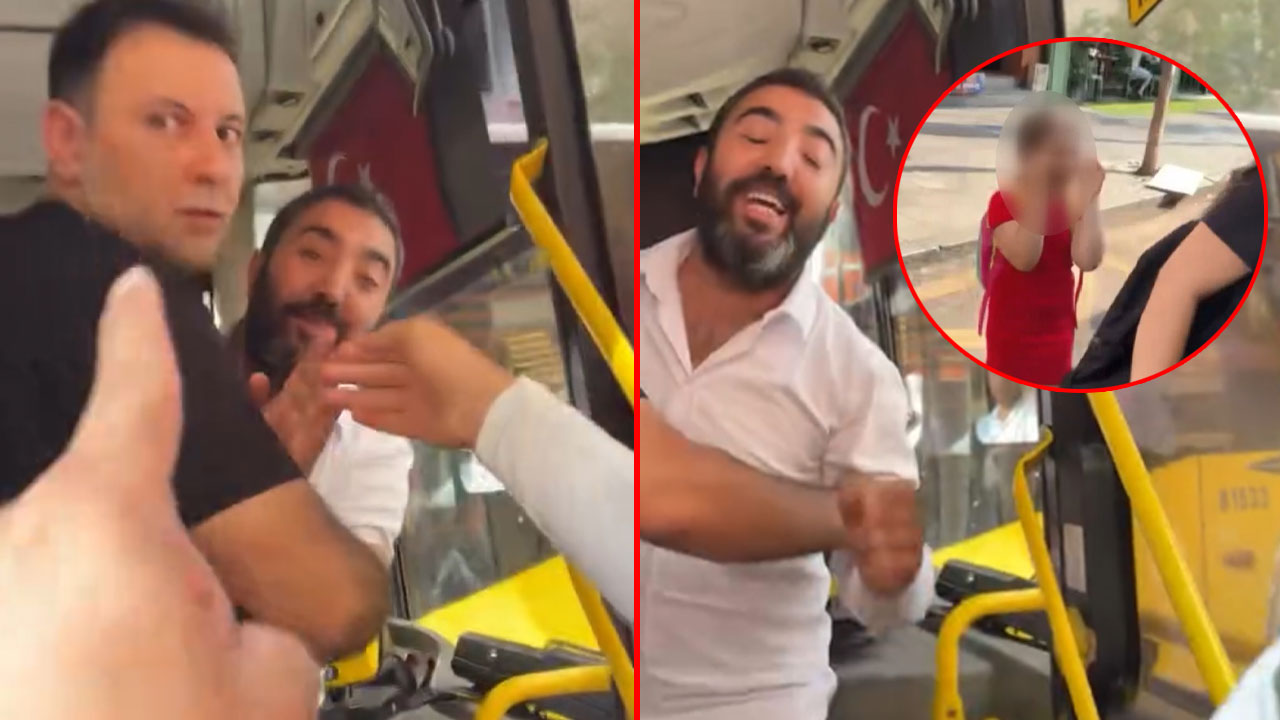 İETT'de yolcu ile şoför birbirine girdi: Küçük kız hüngür hüngür ağladı!