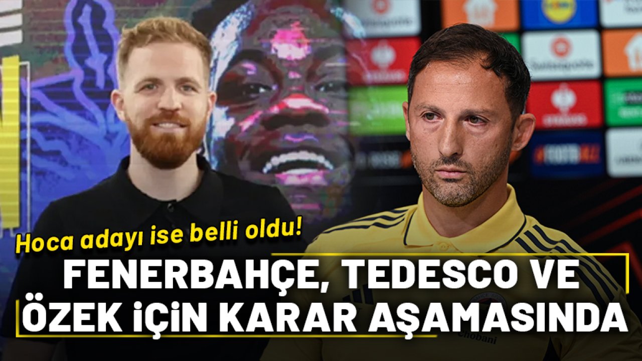 Fenerbahçe, Tedesco ve Devin Özek için karar aşamasında: İlk hoca adayı ise belli oldu!