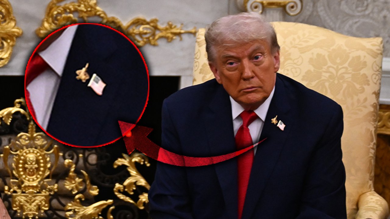 Erdoğan ile görüşen Trump'ın rozeti gündem oldu! ABD Başkanı ne mesaj verdi?