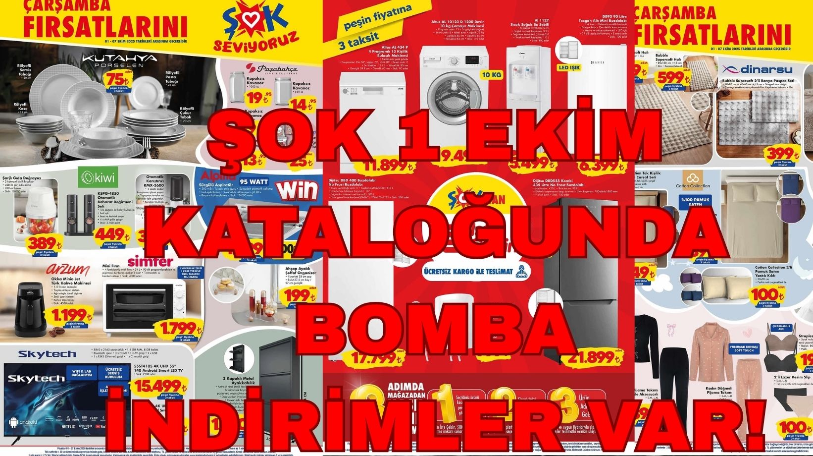ŞOK'a Phılıps buhar kazanlı ütü ve Sinbo saç şekillendirici geliyor: ŞOK 1 Ekim aktüel kataloğu yayınlandı!