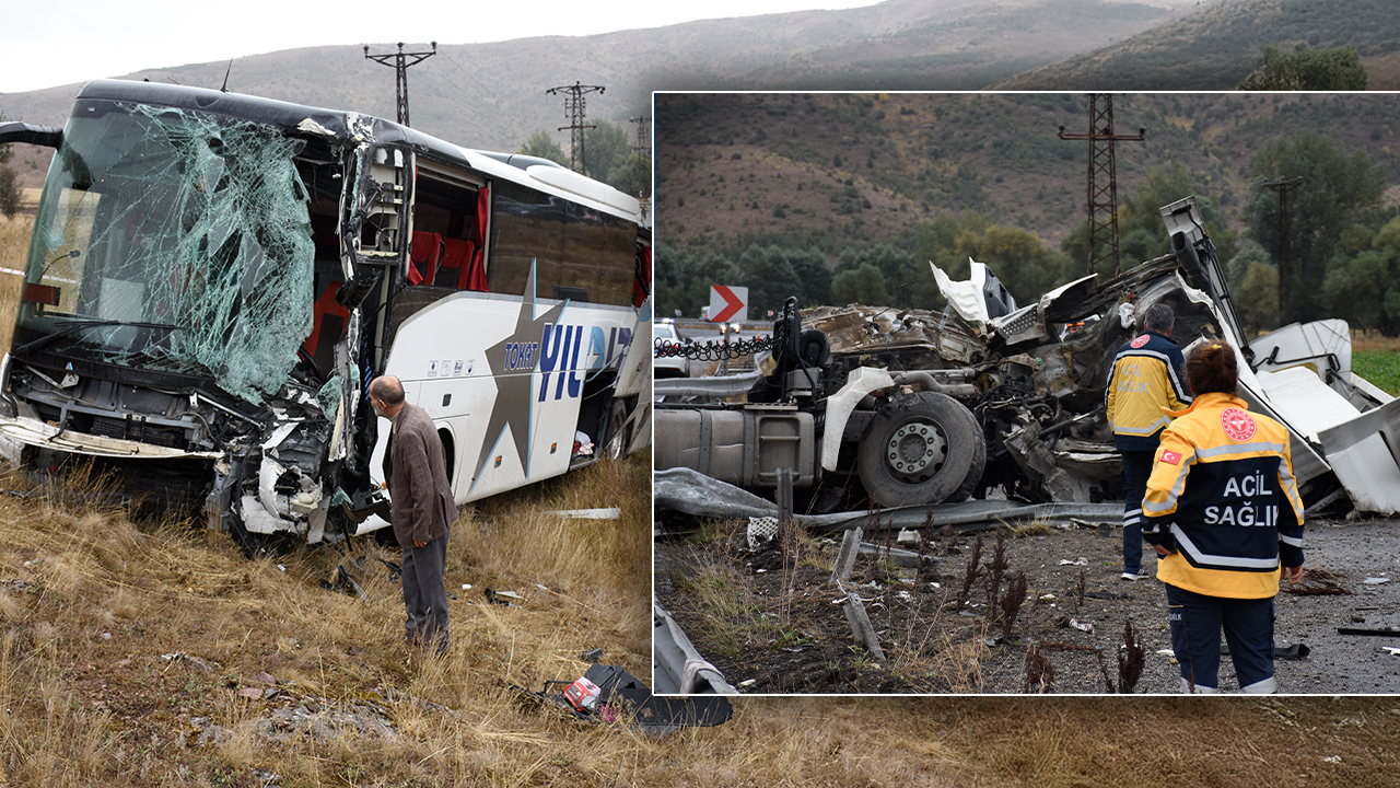 Yolcu otobüsü ile tır çarpıştı: 23 yaralı