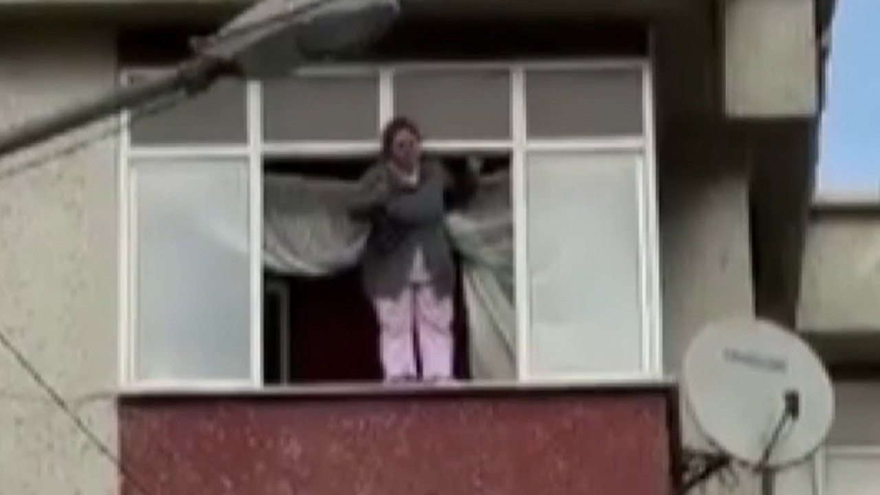 Deprem korkusuyla cama fırladı: Zorla sakinleştirildi!