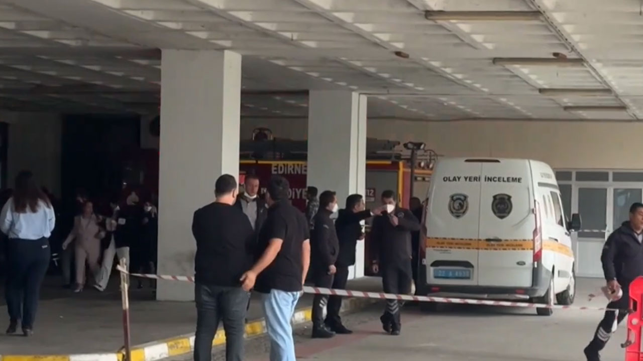 Edirne'de hastanede yangın paniği!
