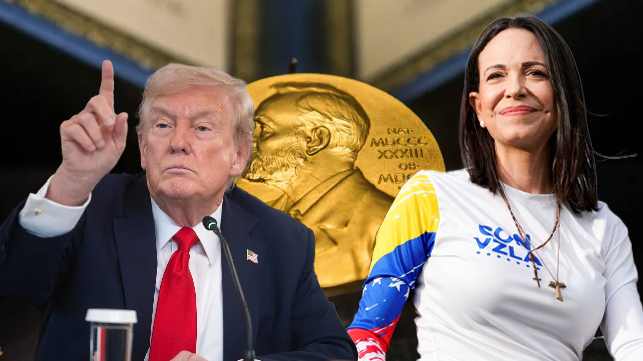 Nobel Barış Ödülü'nün sahibi Maria Corina Machado ödülü Trump'a ithaf etti!