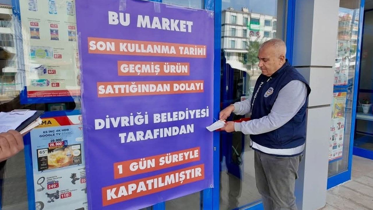 Tarihi geçmiş ürün satıldığı ortaya çıktı: Zincir market kapatıldı