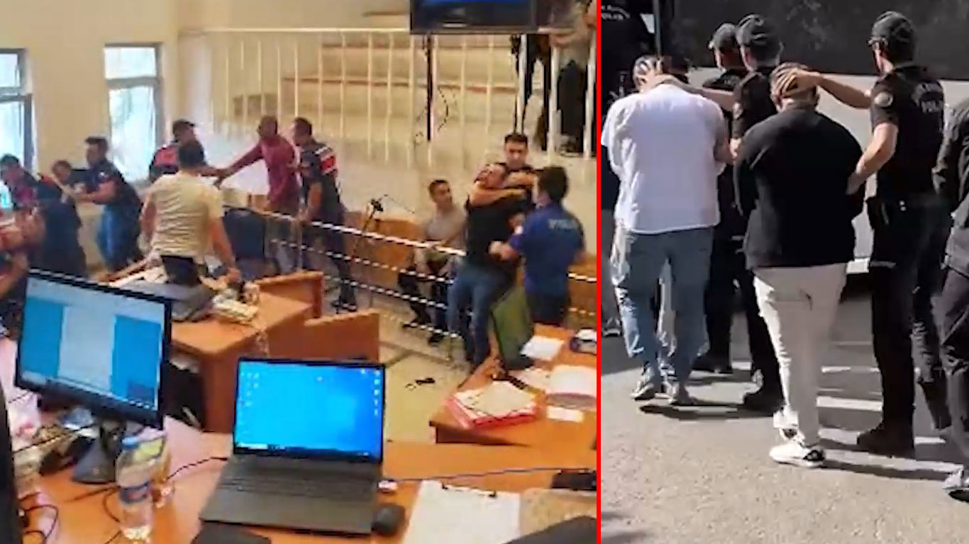 Diyarbakır Adliyesi'nde olaylı gün! Polis memurunun kolu kırıldı, 10 kişi tutuklandı