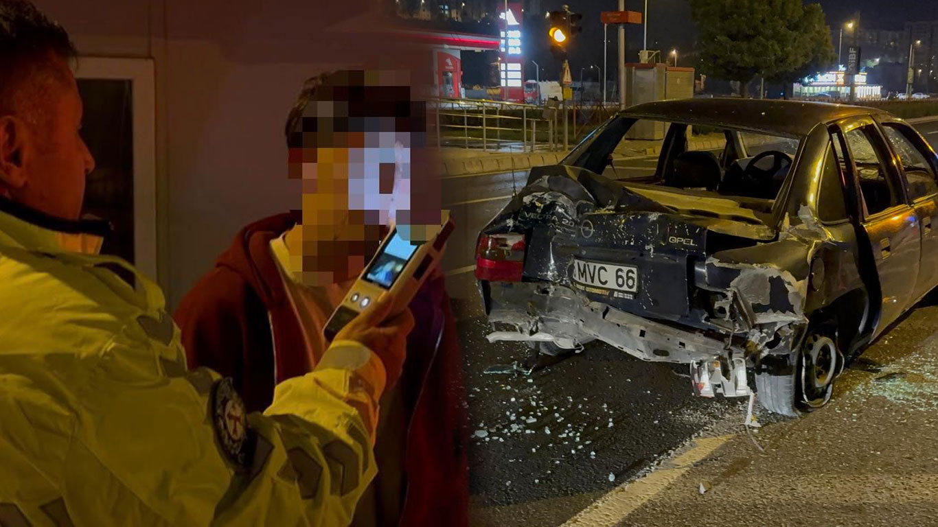 Ehliyetsiz sürücü dehşeti: Önce bir kadına sonra tramvay durağına çarptı!