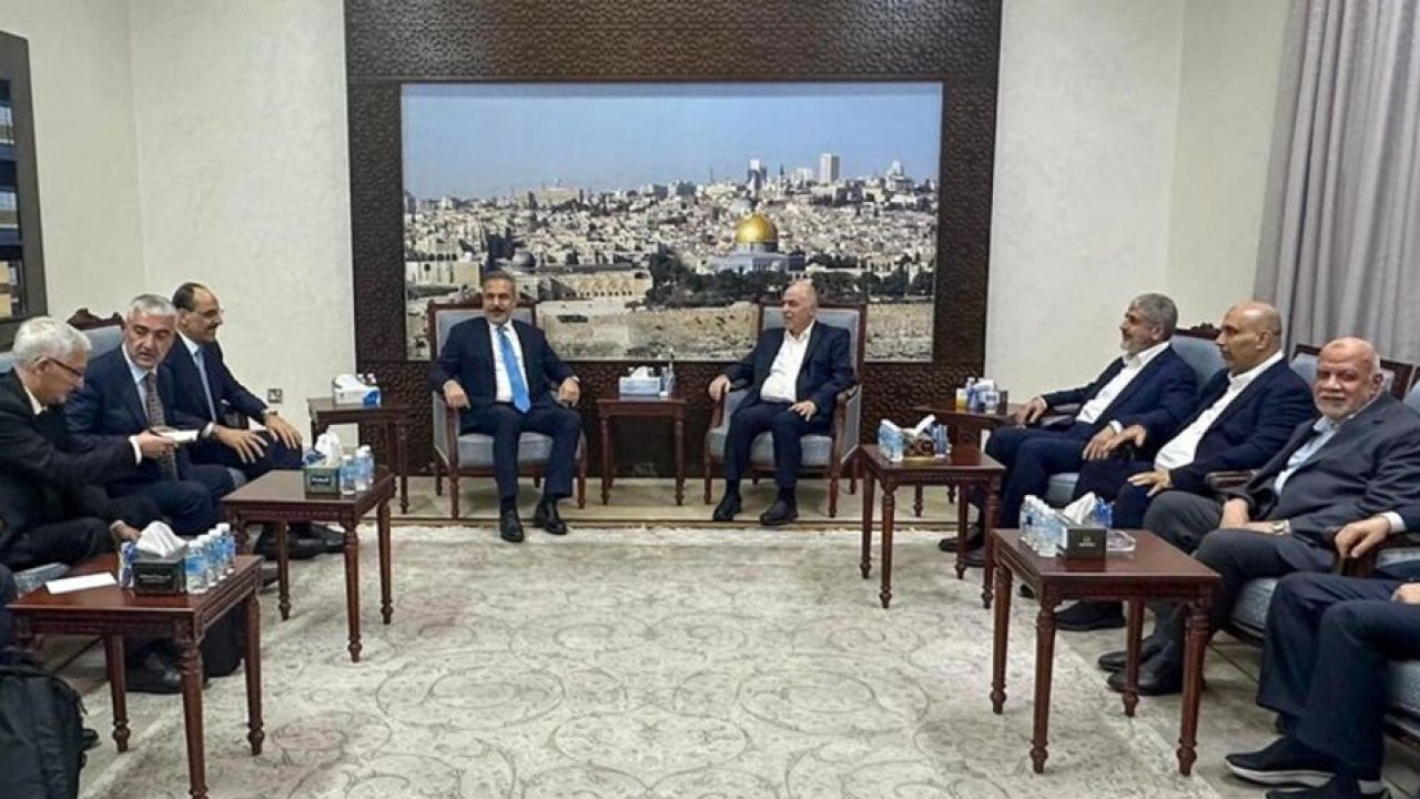 Bakan Fidan ve MİT Başkanı Kalın, Hamas lideri ile bir araya geldi!