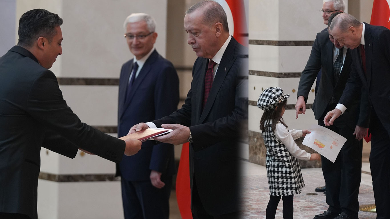 Cumhurbaşkanı Erdoğan'a 5 ülkenin yeni büyükelçilerinden güven mektubu