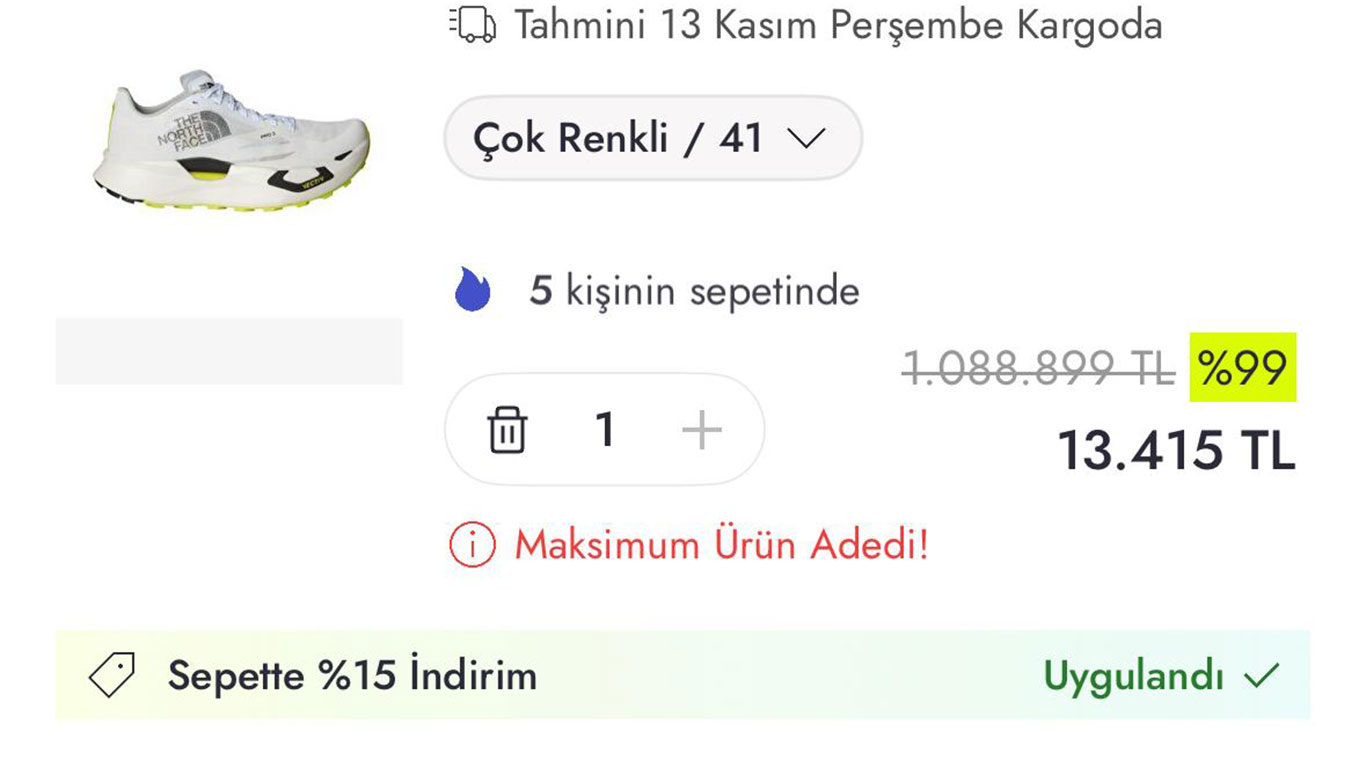 11.11 indirimi oyunları! Ayakkabıya 1 milyon lira etiket koyup yüzde 99 indirimle 13 bin liraya satıyorlar