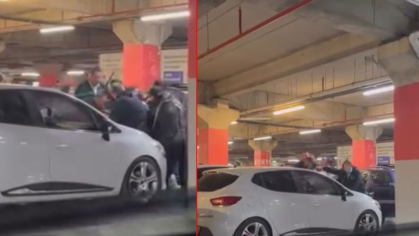 AVM otoparkında iki aile birbirine girdi: Tekme ve yumrukla saldırdılar