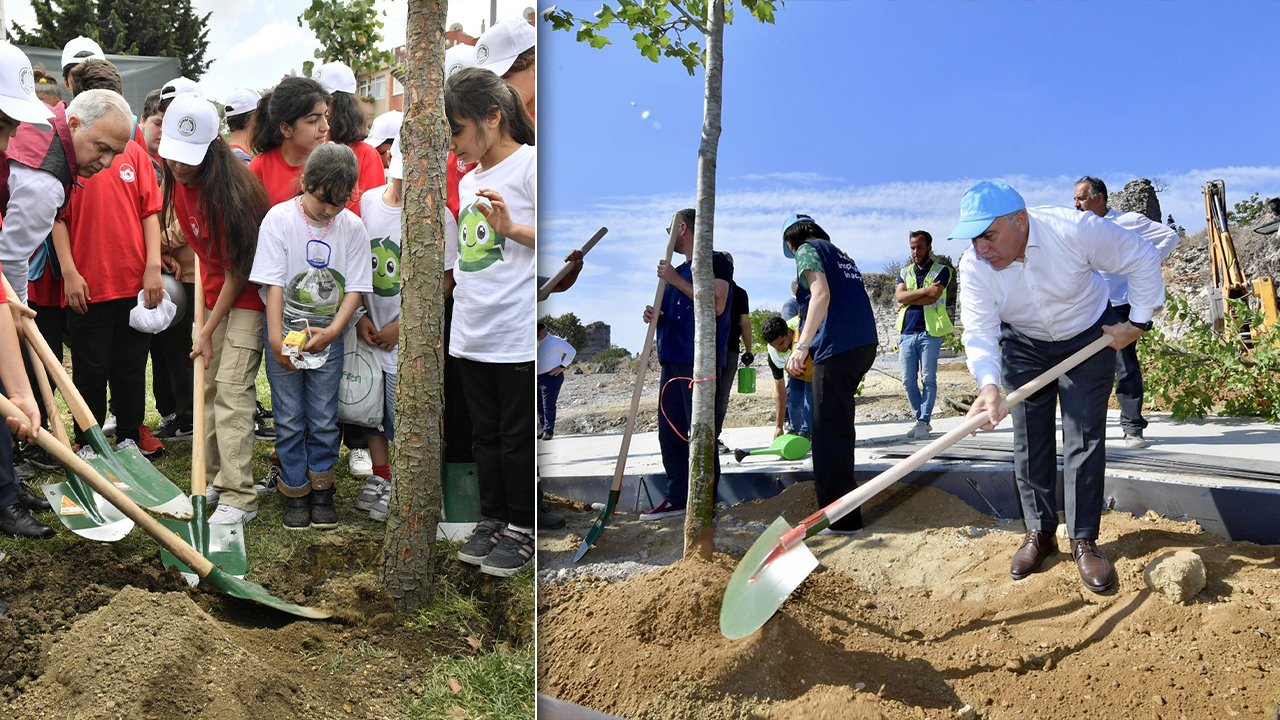 Fatih’te yeşil seferberlik: 2 bin 500 ağaç toprakla buluştu