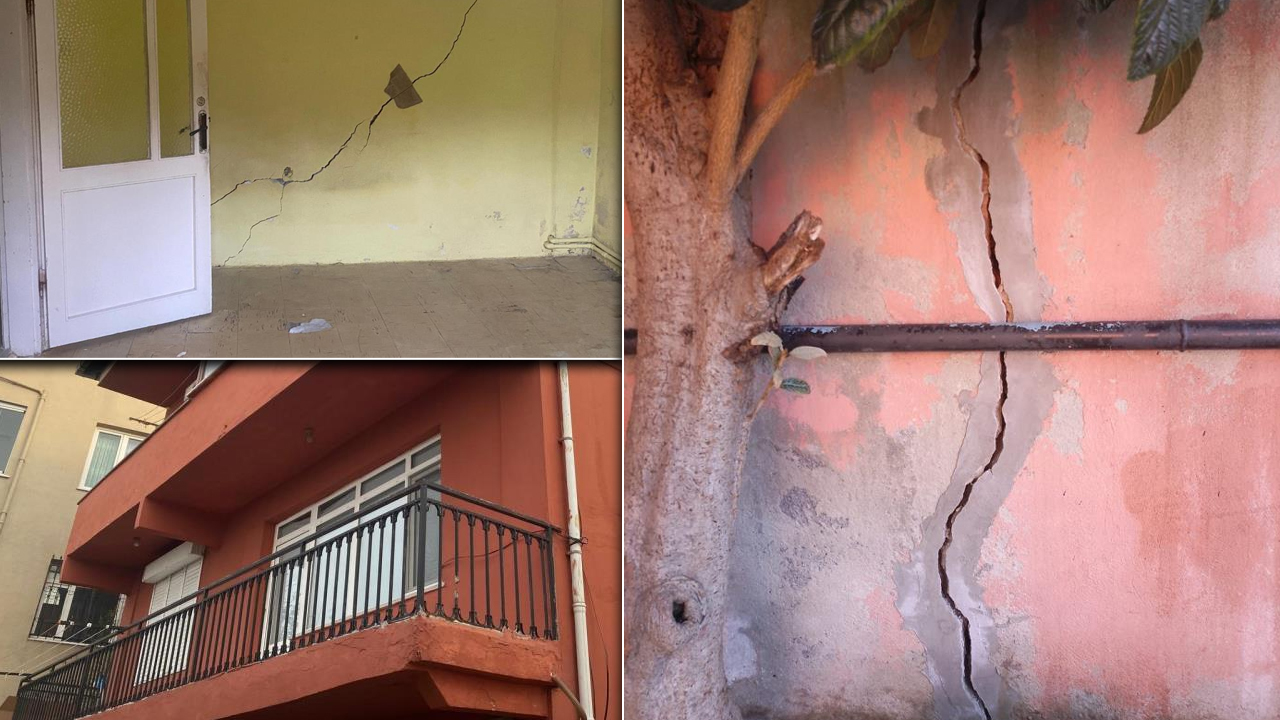 Beykoz'da 2 binanın duvarı ve zemini çatladı! Vatandaşlar tahliye edildi