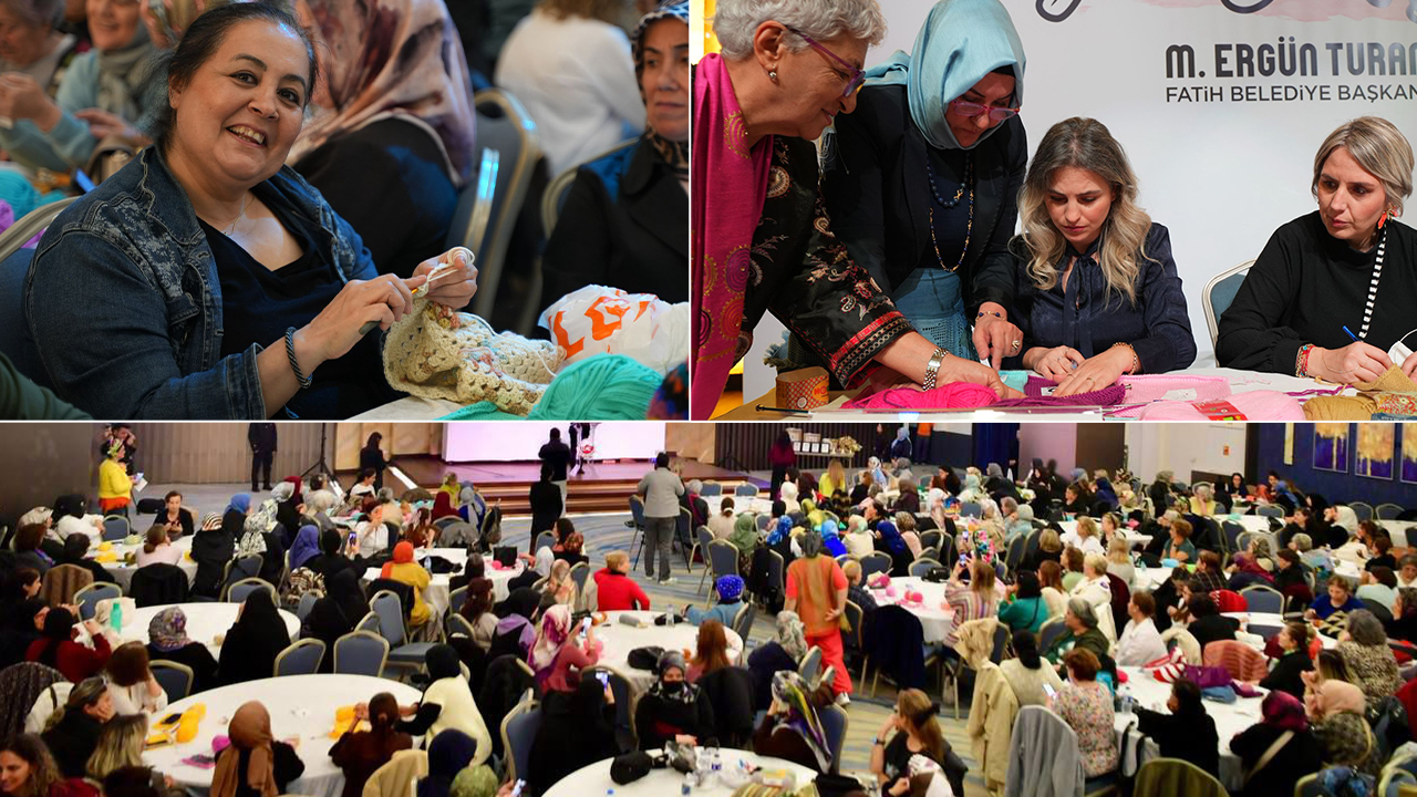 Fatih'te '2. Örgü Yarışması’na büyük ilgi: 500 kadın el emeği için yarıştı