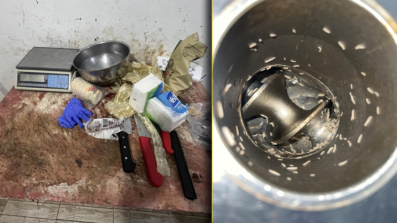 Mide bulandıran görüntüler! Kıyma makinesinin kurtlandığı kasap mühürlendi