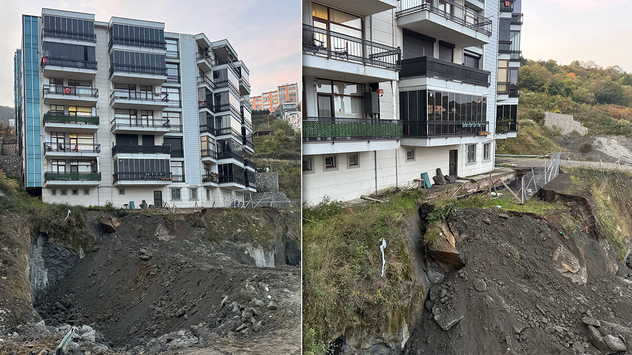 İnşaatta göçük meydana geldi! Apartman tahliye edildi