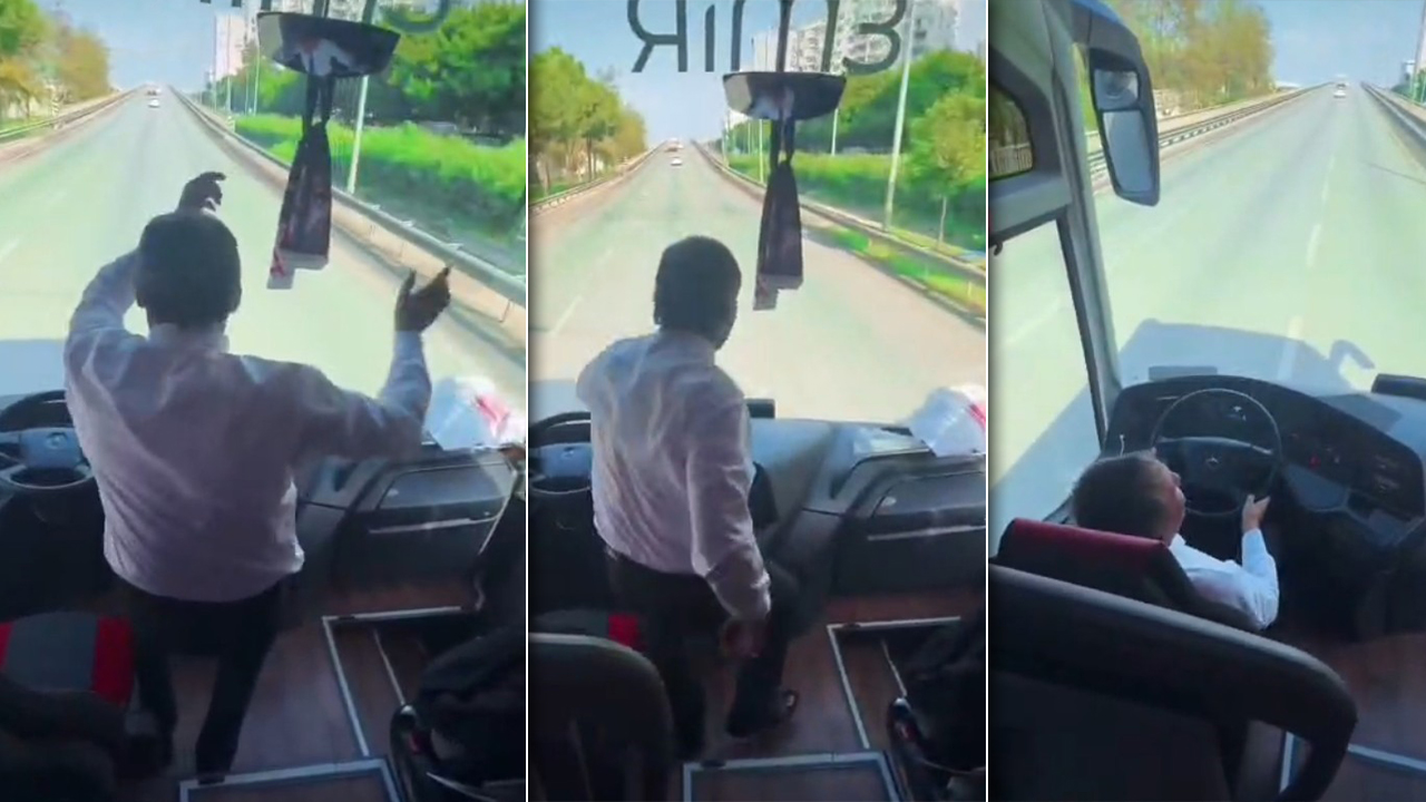 Konyaspor-Antalyaspor maçı yolunda büyük skandal: Taraftar otobüsü şoförü direksiyon başında oynadı!