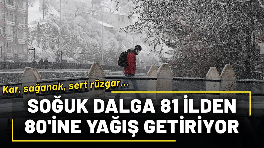 Meteoroloji uyardı: Kar, sağanak, sert rüzgar… Soğuk dalga 81 ilden 80’ine yağış getiriyor