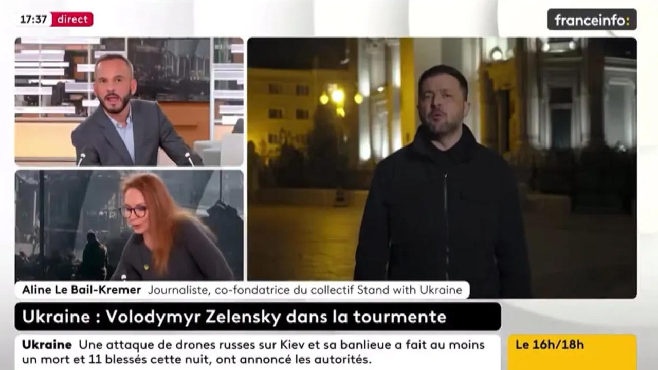 Zelensky ile canlı bağlantı sırasında bomba alarmı! Bina tahliye edildi