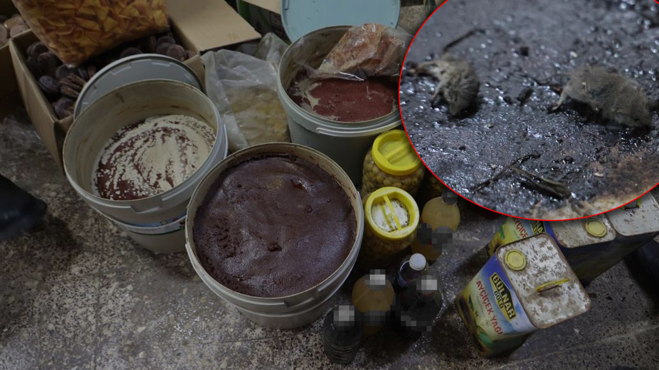 Kilis'te mide bulandıran hijyen skandalı: Merdiven altı üretimde ölü fareler bulundu