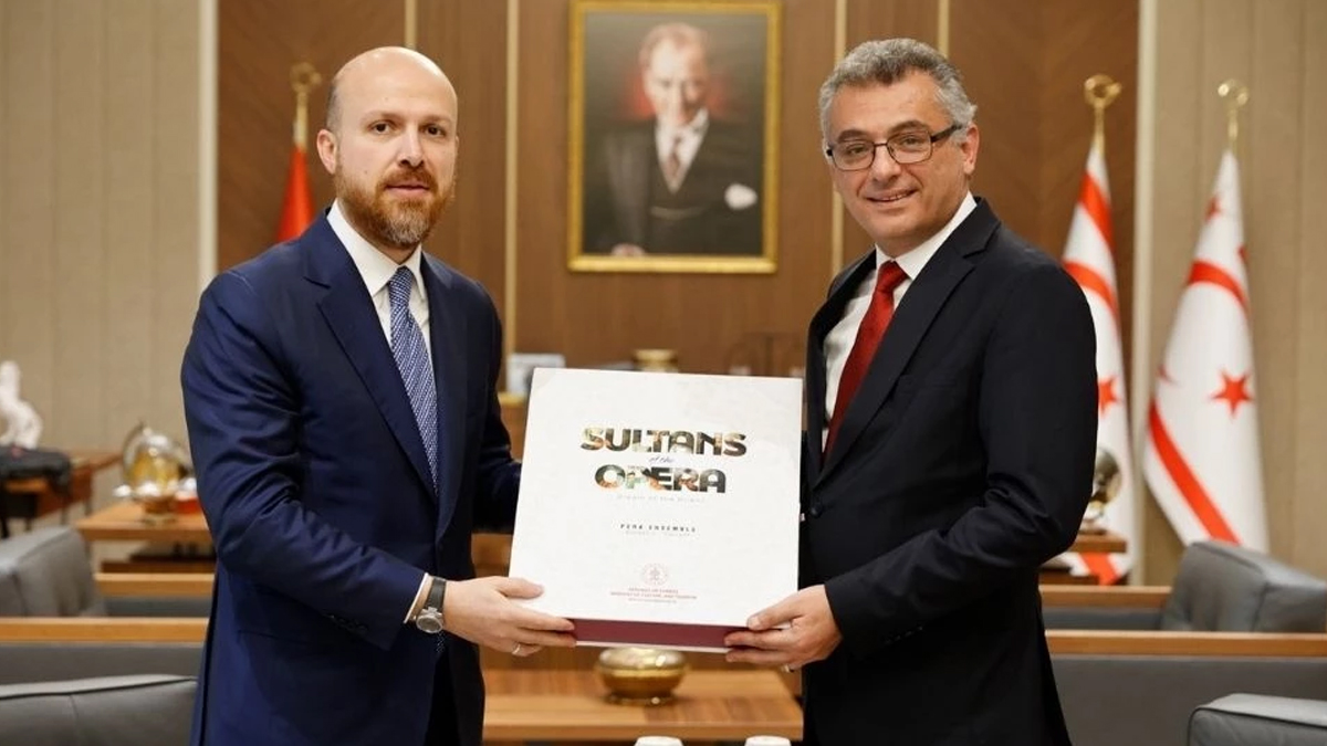 İlim Yayma Vakfı Mütevelli Heyeti Başkanı Bilal Erdoğan, KKTC Cumhurbaşkanı Erhürman'ı ziyaret etti