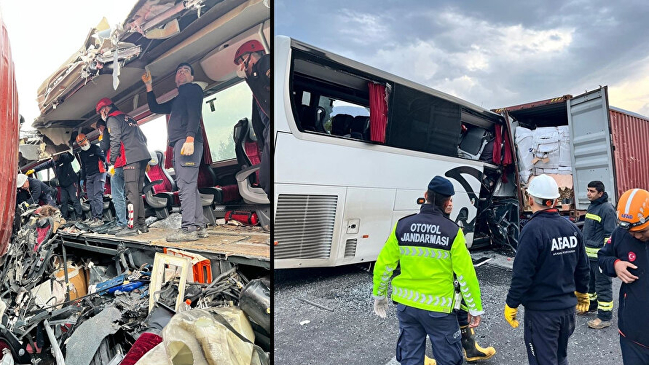 Osmaniye'de korkunç kaza! Yolcu otobüsü TIR'a çarptı: Çok sayıda ölü ve yaralı