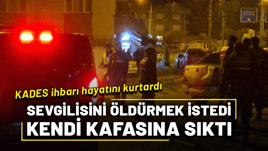 Sevgilisini öldürmek istedi, jandarma araya girdi! Kendi kafasına sıkıp ağır yaralandı