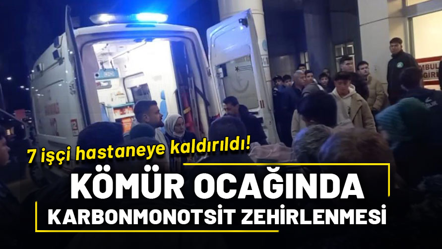 Kömür ocağında karbonmonotsit zehirlenmesi: 7 işçi hastaneye kaldırıldı