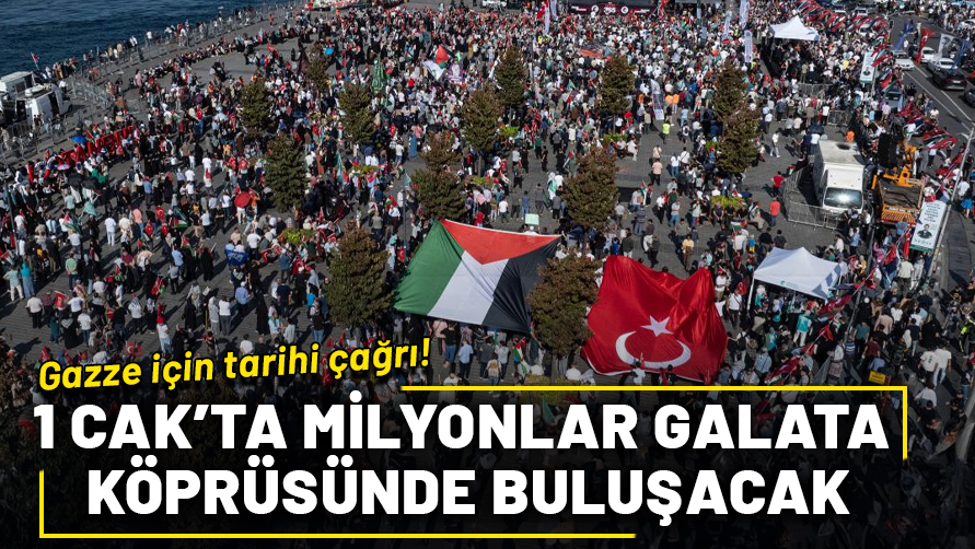 Gazze için tarihi çağrı: 1 Ocak’ta milyonlar Galata Köprüsü’nde buluşacak
