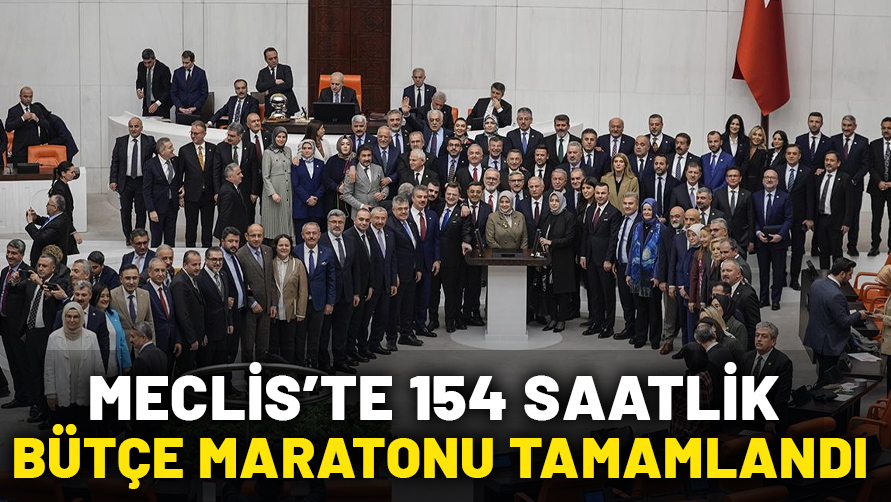 Meclis’te 154 saatlik bütçe maratonu tamamlandı!