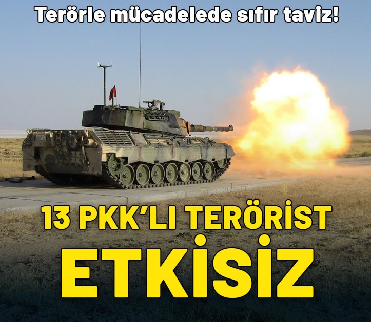 Mehmetçik sınır ötesinde nefes aldırmıyor: 13 terörist etkisiz!