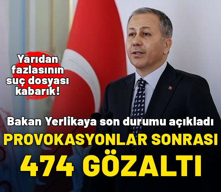 Suriyelilere yönelik provokatif eylemlerde 474 gözaltı!