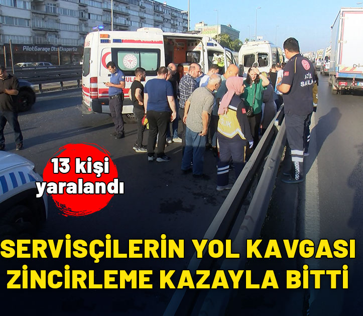 Küçükçekmece'de zincirleme kaza! Yaralılar var