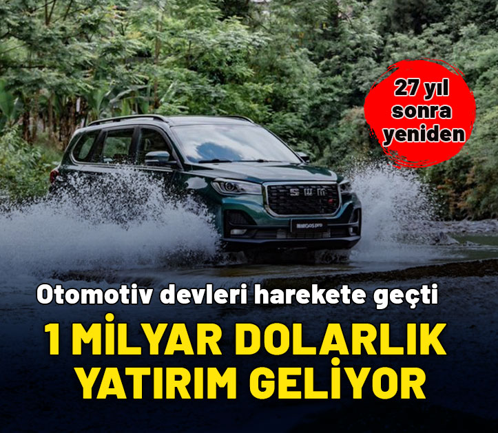 27 sene sonra ilk! Çinli otomotiv devinden 1 milyar dolarlık yatırım