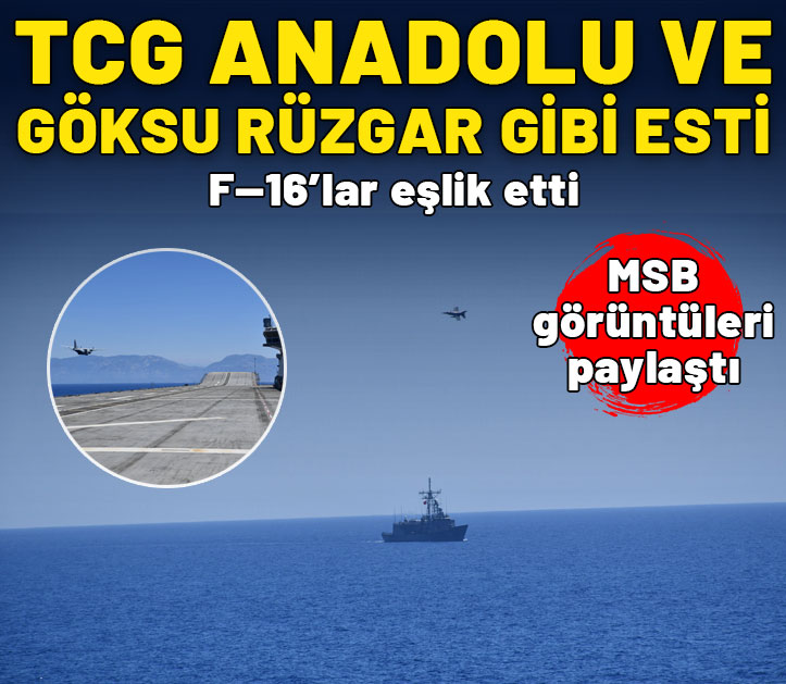 Akdeniz'de TCG Anadolu ve TCG Göksu rüzgarı