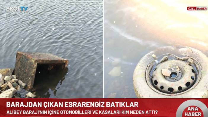 Su seviyesi azalınca ortaya çıktı: İstanbul'da barajda esrarengiz batıklar