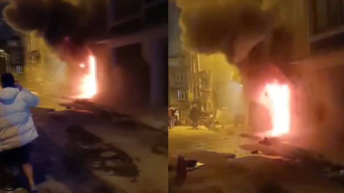 Beyoğlu'nda yangın! Vatandaşların can havliyle kaçtığı anlar kameralara böyle yansıdı