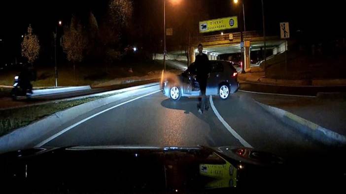 Trafikte selektör tartışması: 'Taciz ediyorsun' diyerek kadın sürücünün yolunu kesti
