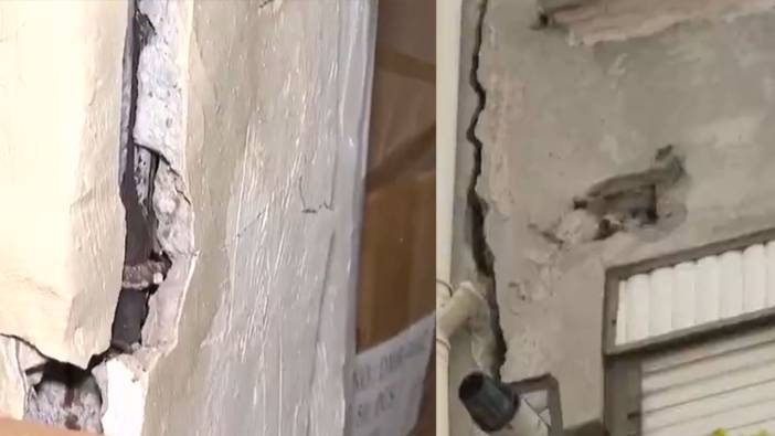 İstanbul'un bir ilçesinde deprem sonrası korkutan görüntüyü Ekol TV ekipleri gözler önüne serdi