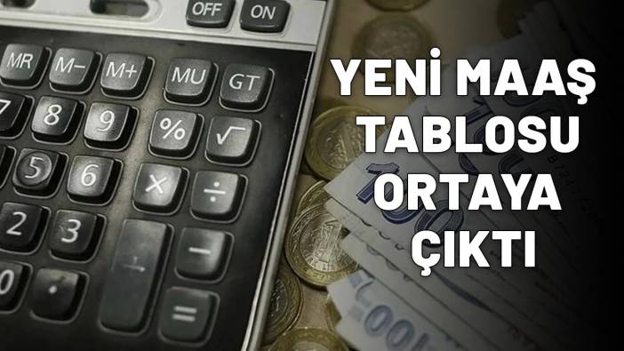 YENİ MAAŞ TABLOSU ORTAYA ÇIKTI: Öğretmenden polise kadar kalem kalem hesaplandı! İşte merak edilen tablo...