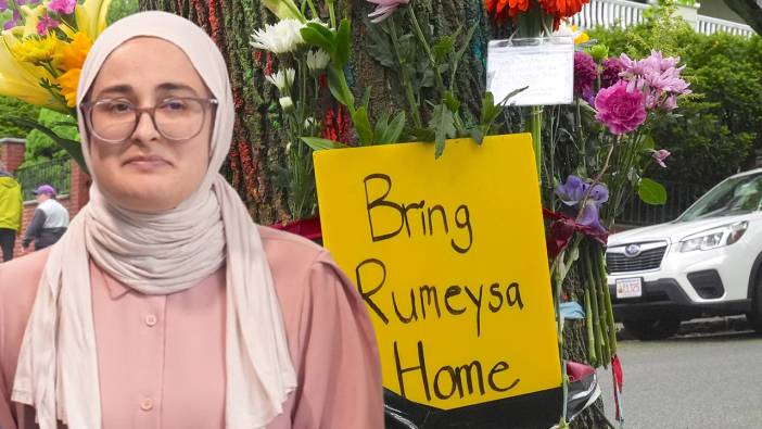 Rümeysa Öztürk, yaşadığı Massachusetts eyaletinde çiçeklerle karşılandı