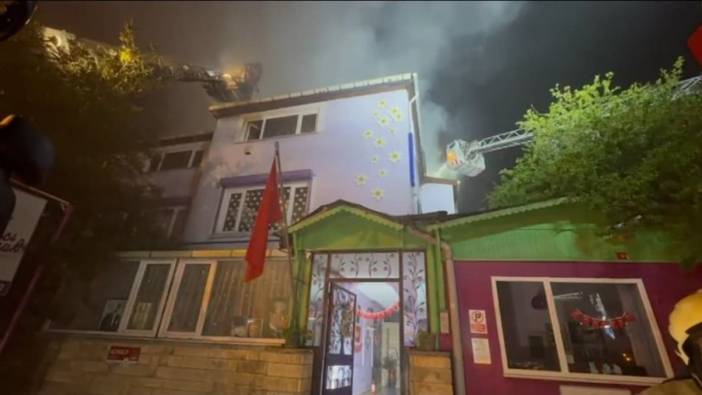 Sarıyer'de anaokulunda yangın! Yan binaya da sıçradı