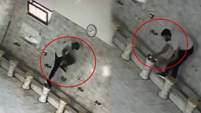 Caminin musluklarını kırıp çalmıştı! Polisten kaçamadı