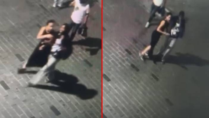 Taksim'in ortasında koluna girip gasbetti: Genç kadın fark edince kaçtı!