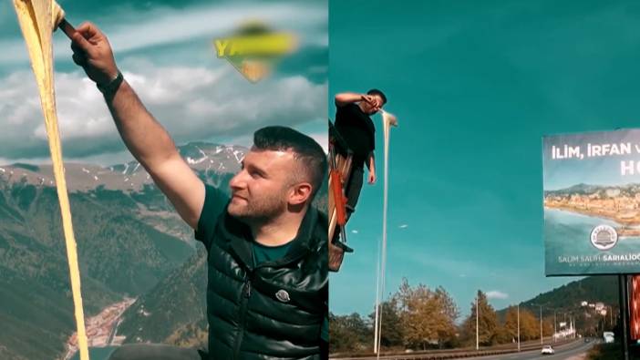 Trabzonlu esnafın 15 metrelik kuymağı sosyal medyada gündem oldu